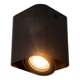 Opbouw spot armatuur zwart | 90x100mm | vierkant | dimbaar | incl. lamp - kantelbaar