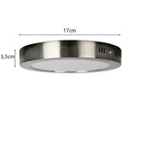 LED Plafondlamp rond | 12 watt | Mat chrome | IP20 | 4000K (naturel wit) - afmetingen