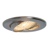 LED Inbouwspot zilver 63 mm gu10 spot dimbaar - vooraanzicht met spot gekanteld aan