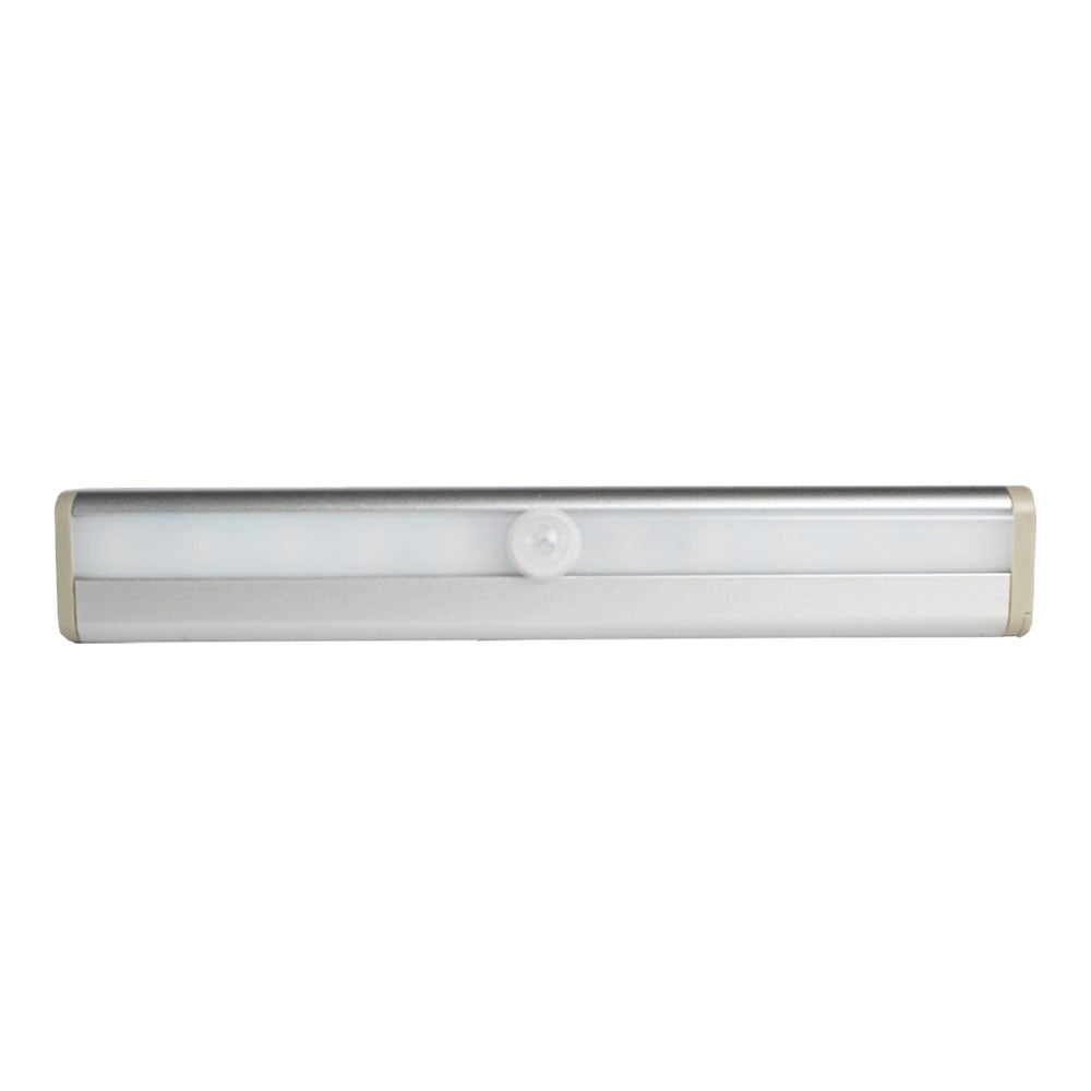 LED Kastverlichting | Op batterij | Met bewegingsmelder| 19 cm | 6500K - Daglicht Wit - vooraanzicht