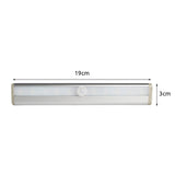 LED Kastverlichting | Op batterij | Met bewegingsmelder| 19 cm | 6500K - Daglicht Wit - afmetingen