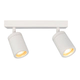 Badkamer plafondspot | dubbel | Wit | IP44 | GU10 fitting - warm wit licht