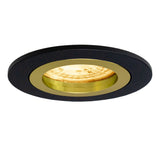 LED Spot Armatuur | Ø70mm | Rond | Zwart / Goud | Aan foto