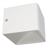 LED Vierkante Wandlamp | Wit | IP20 | 5,5W | 3000K - Warm wit - zijnaanzicht