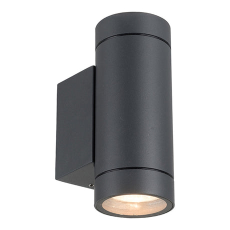 LED Buiten spot-Nubia-IP44-2x GU10-Antarciet-voorkant