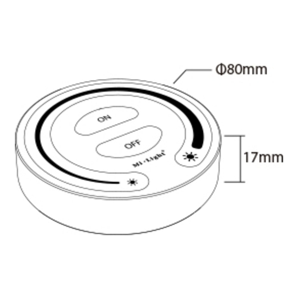 Wandschakelaaar-8 cm-Wit-zijkant- met afmetingen