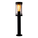 LED Tuinpaal - sokkel - Staande buitenlamp | 50cm | Zwart | IP44 - HOEDY - vooraanzicht lamp