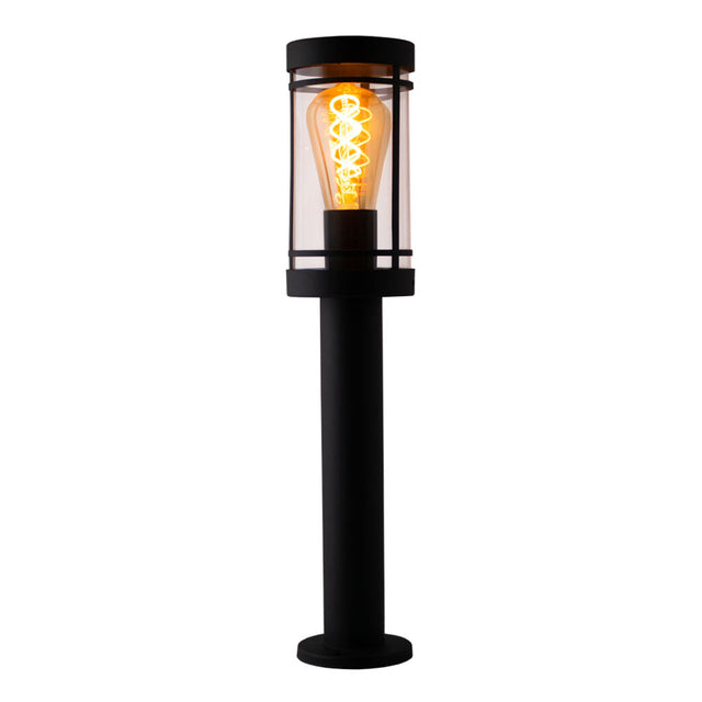 LED Tuinpaal - sokkel - Staande buitenlamp | 50cm | Zwart | IP44 - HOEDY - vooraanzicht lamp