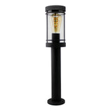 LED Tuinpaal - sokkel - Staande buitenlamp | 50cm | Zwart | IP44 - HOEDY - vooraanzicht lamp uit