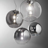 IDEAL LUX-Glazen hanglamp 30cm-E27 fitting-Smokey grey-vooraanzicht-sfeer