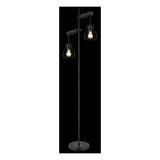 Vloerlamp BLACKY Glas 167.0cm Matt zwart|Smoked E14 3-Lichts