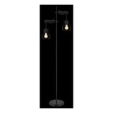 Vloerlamp BLACKY Glas 167.0cm Matt zwart|Smoked E14 3-Lichts