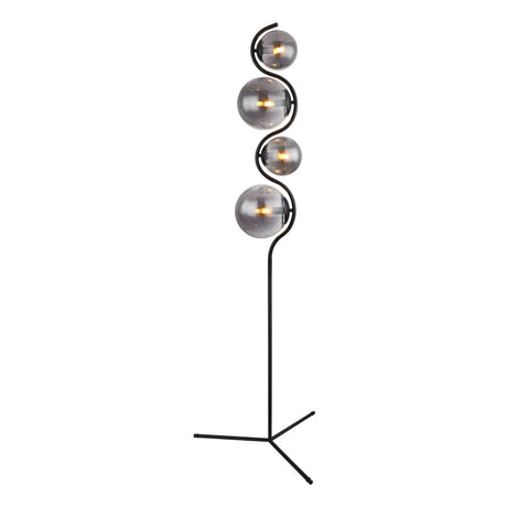 Vloerlamp GOTTFRIED Metaal 182.0cm Matt zwart E27 1-Lichts