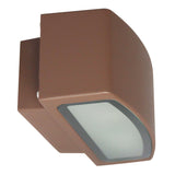 LED Cube Buiten Wandlamp | E27 | IP55 | Coffee Brown - onderaanzicht