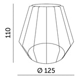 5x Lampenkappen metaal voor prikkabel CRETE | Industrieel | Zwart