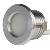 LED Veranda inbouwspot | Mini | Ø28mm | 3.4 W | Dimbaar - Zilver - vooraanzicht liggend