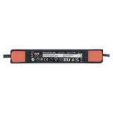 LED driver AGT-M2E-0850 stroomvoorzieningseenheid, bovenaanzicht met zichtbare technische specificaties en aansluitpunten voor AC-invoer en DC-uitvoer.