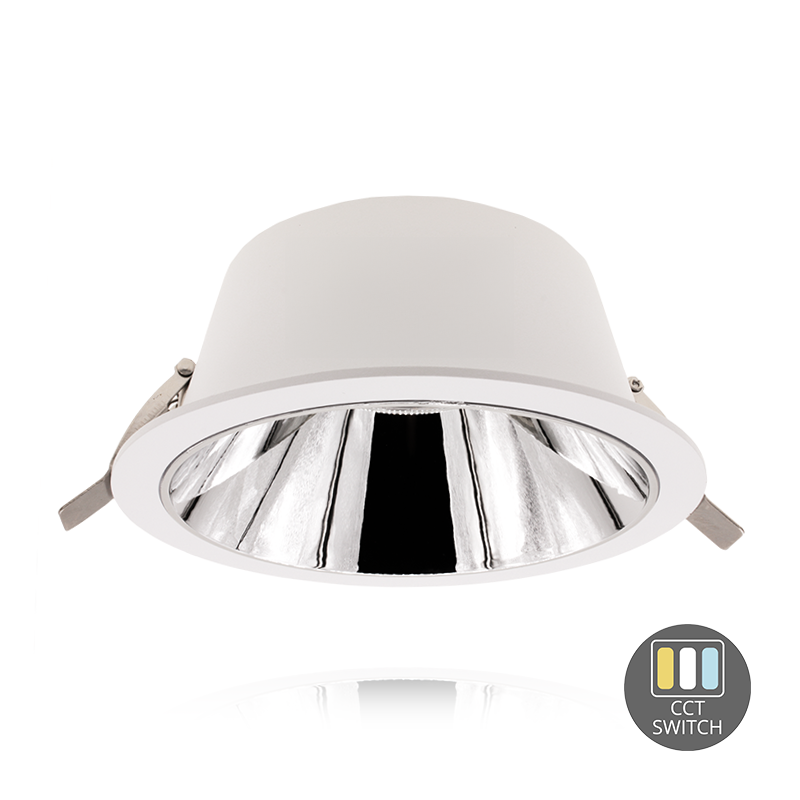 LED DOWNLIGHT | KERBER | CCT-SWITCH | Ø200MM | 20W | WIT | Uit foto