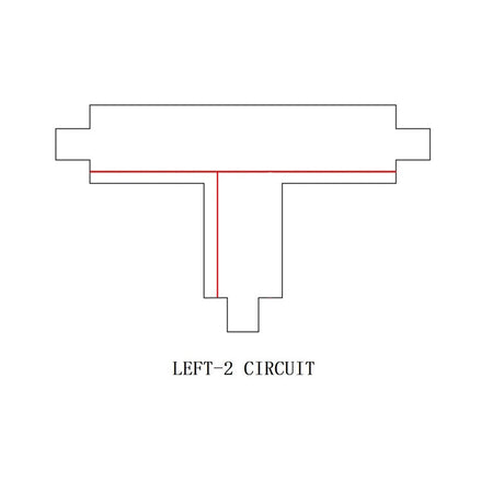 3-Fase Rails T-Vorm interne connector | Wit | LEFT-2