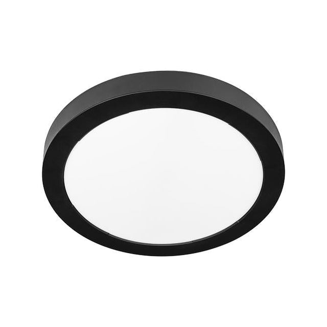 LED opbouw downlight slim | Plafondlamp rond | 24W | Zwart | Ø220mm | CCT - 3 lichtkleuren