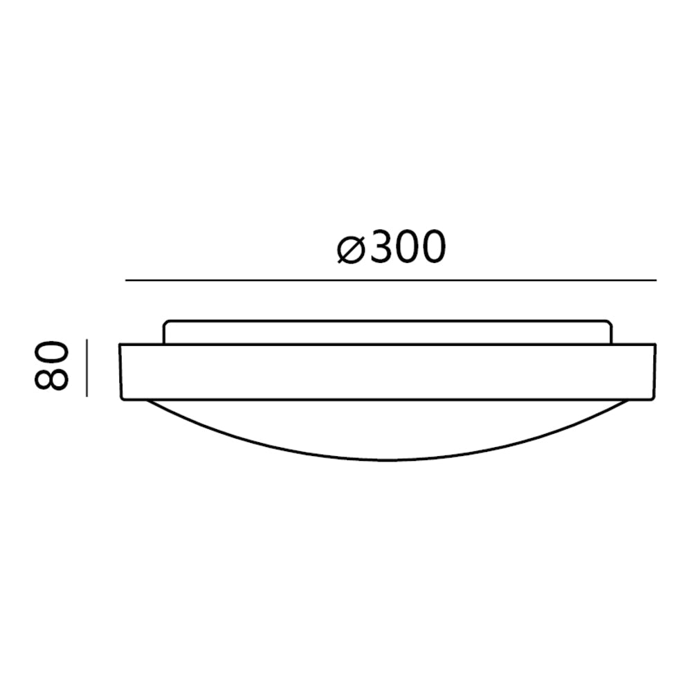 LED Plafondlamp-12 watt-Wit-4000K (naturel wit)-met afmetingen