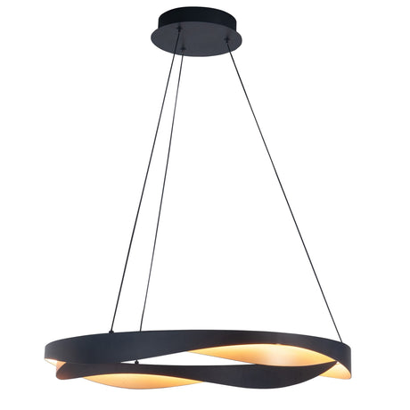 Moderne Hanglamp | Gold/black ring | Ø64cm | 2700K - Warm wit