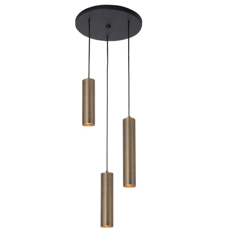 Moderne Hanglamp | Gold/black | 3 x GU10 | Ø30 cm