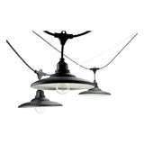 Complete Prikkabel / lichtsnoer met 20x lampenkappen | 20 Meter | Zwarte lampenkap | Koppelbaar | E27 | Incl. 1W lampen