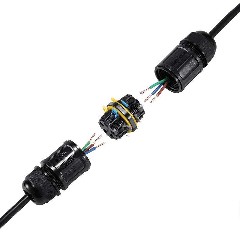 5 Pin I-VORM waterdichte QUICK Connector - Voor 4-14mm kabel - close up aansluiting