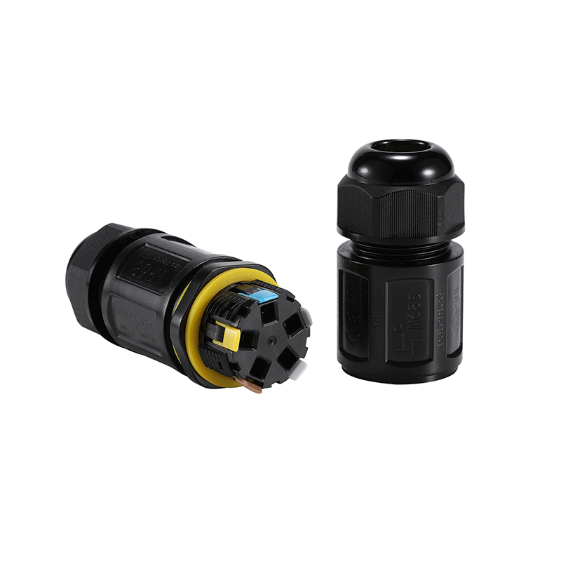 5 Pin I-VORM waterdichte QUICK Connector - Voor 4-14mm kabel - vooraanzicht