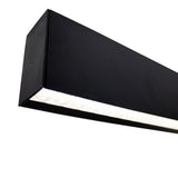 LED Linear hangarmatuur zwart - kantoorlamp - 50 watt | 120cm | 4000K - Naturel wit | Aan foto