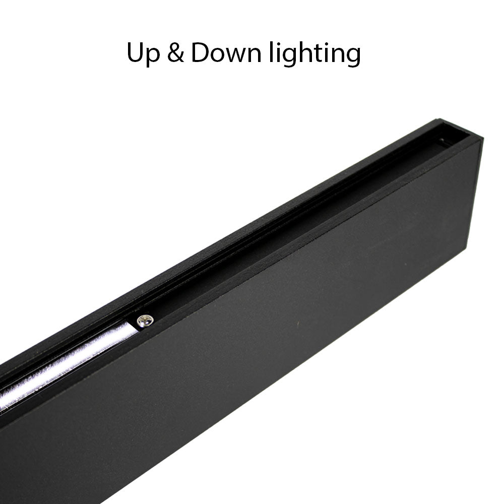 LED Linear hangarmatuur zwart - kantoorlamp - 50 watt | 120cm | 4000K - Naturel wit | Up & Down