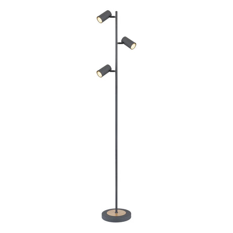 Vloerlamp GINA Metaal 151.0cm Zwart E27 1-Lichts