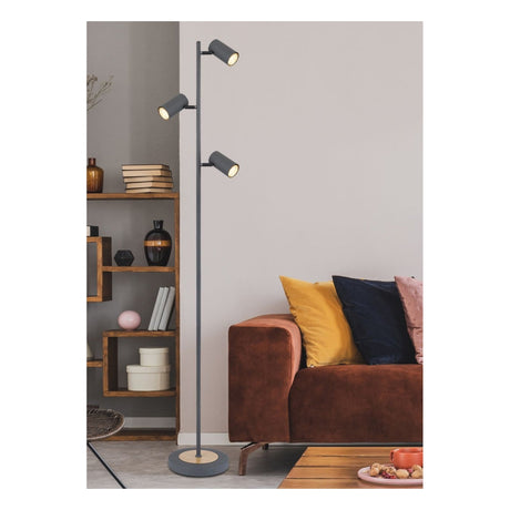 Vloerlamp GINA Metaal 151.0cm Zwart E27 1-Lichts