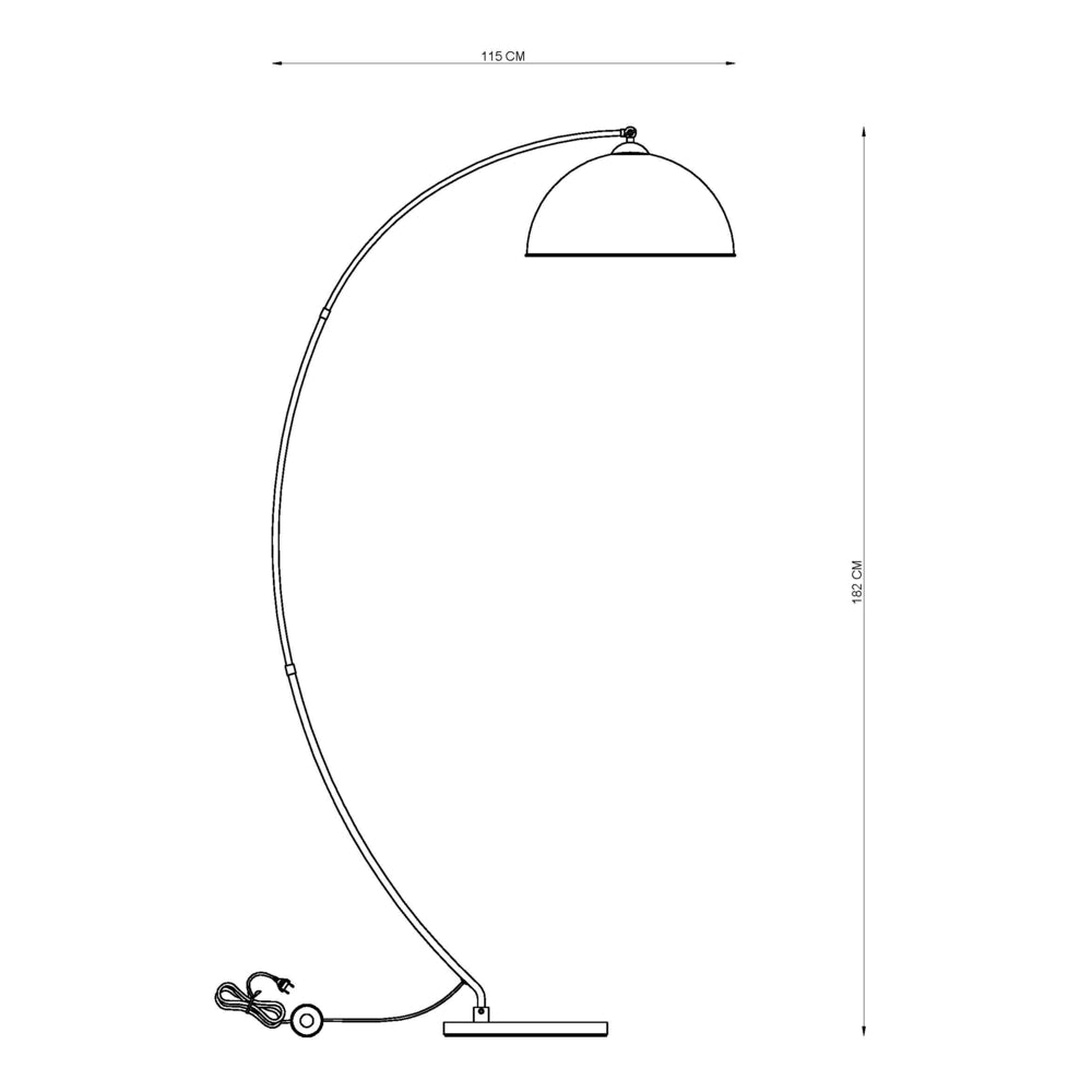 LED Moderne Vloerlamp - Zwart / Goud - E27 fitting - Klang