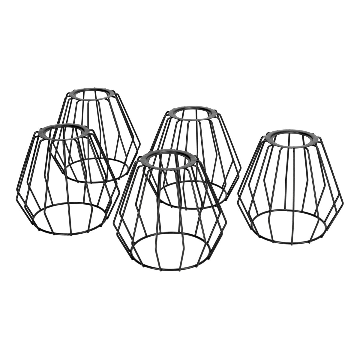 Complete Prikkabel / lichtsnoer met 20x lampenkappen | 20 Meter | Industriële lampenkap | Koppelbaar | E27 | Incl. 1W lampen