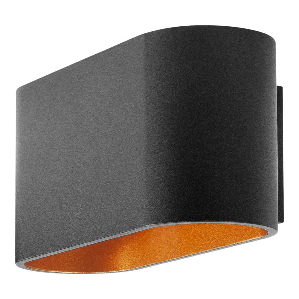 High Light - Wandlamp zwart / goud - Oval - G9 fitting