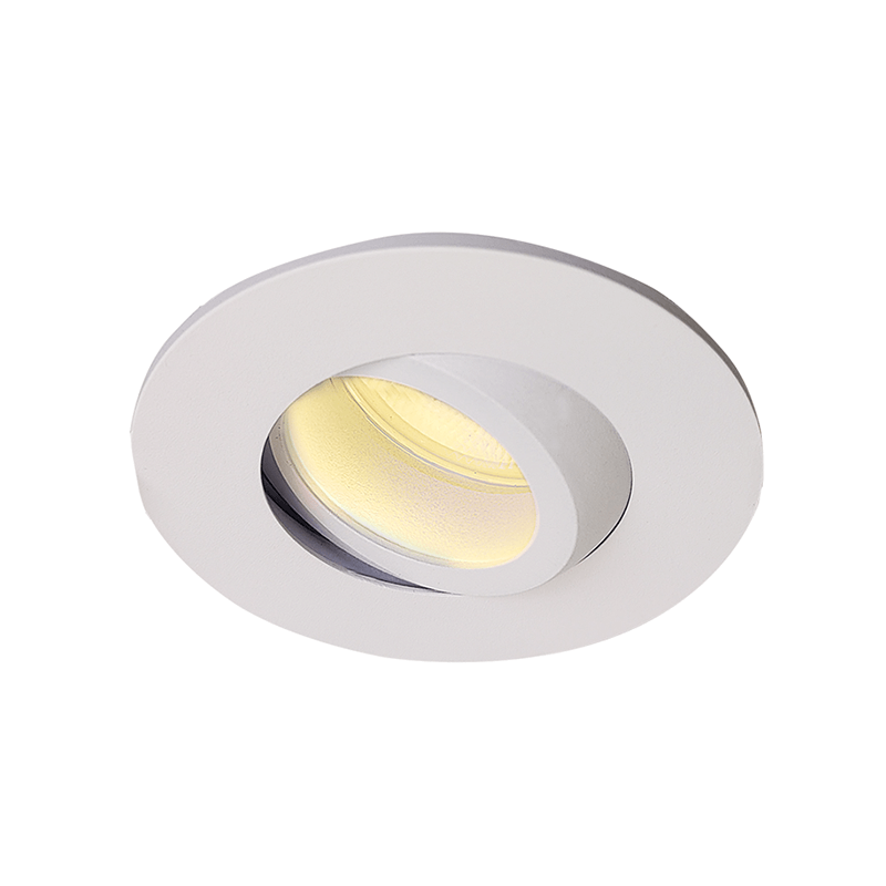 Witte spot armatuur Ø68mm| Enkel | Rond | MR16 | Gekanteld