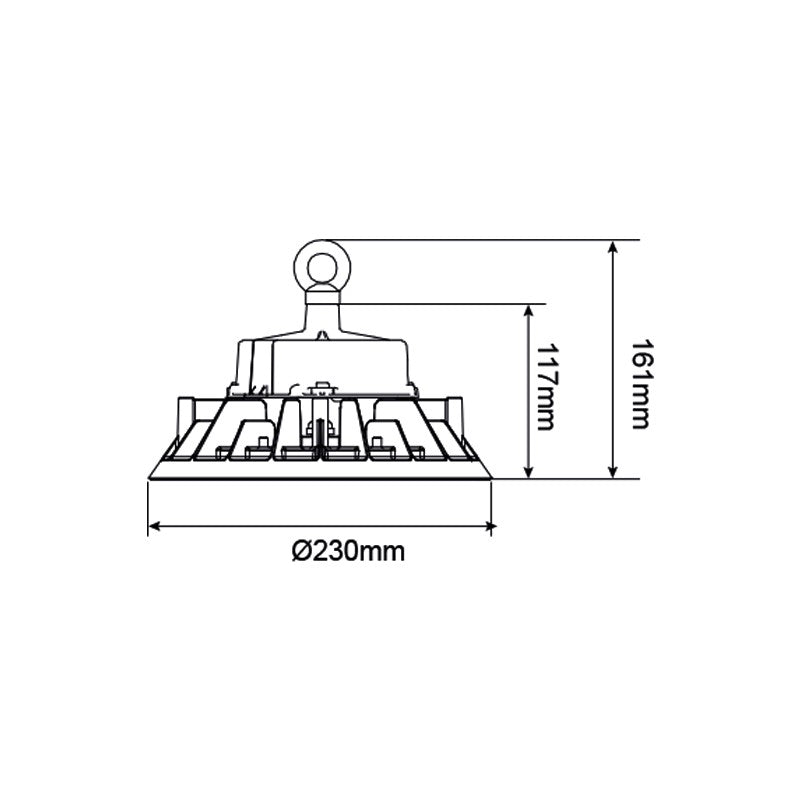 LED High bay 100 watt | 160lm/w | 1-10V Dimbaar | Philips driver | IP65