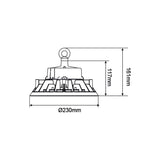 LED High bay 100 watt | 160lm/w | 1-10V Dimbaar | Philips driver | IP65