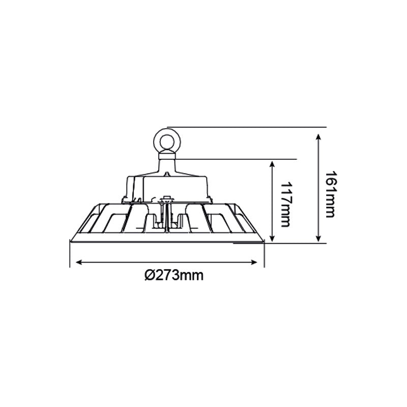 LED High bay 150 watt | 160lm/w | 1-10V Dimbaar | Philips driver | IP65