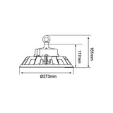 LED High bay 150 watt | 160lm/w | 1-10V Dimbaar | Philips driver | IP65