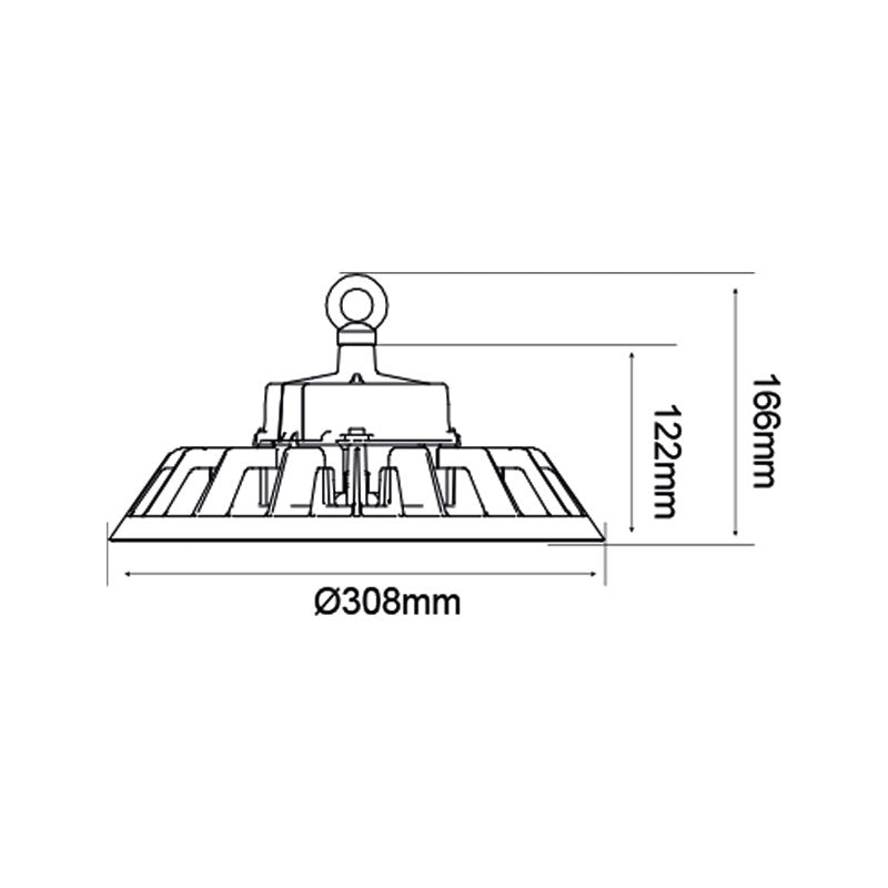 LED High bay 200 watt | 160lm/w | 1-10V Dimbaar | Philips driver | IP65