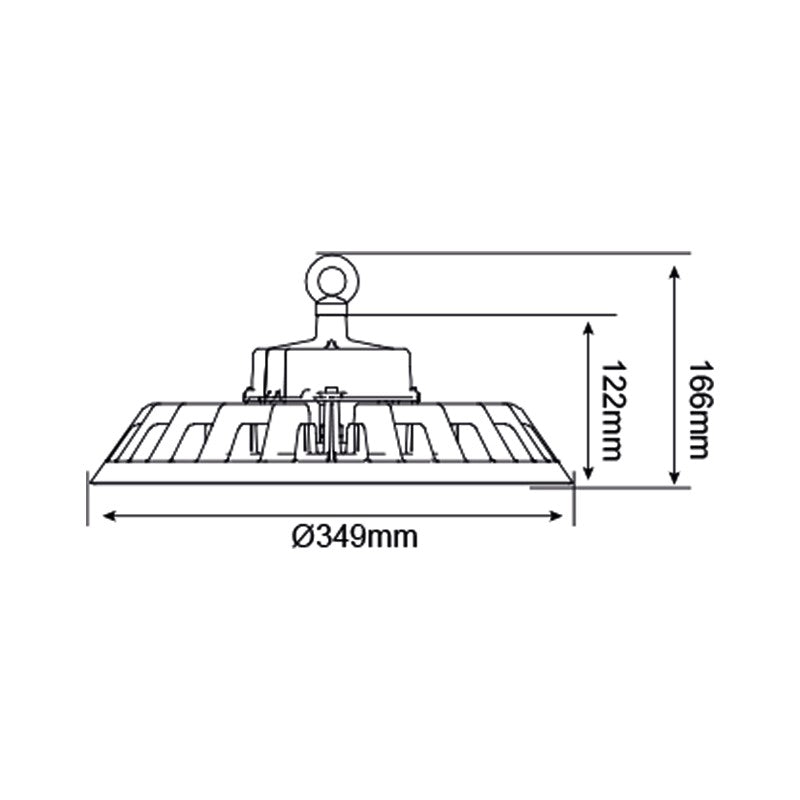 LED High bay 240 watt | 160lm/w | 1-10V Dimbaar | Philips driver | IP65