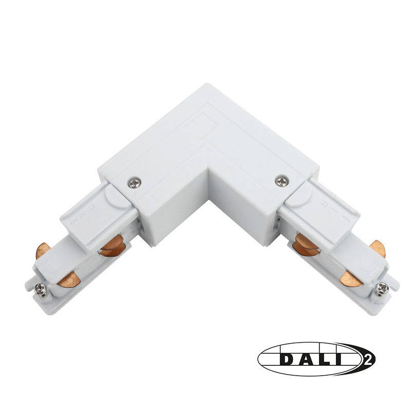 Dali 3-fase rail | L-vorm connector | outside | wit