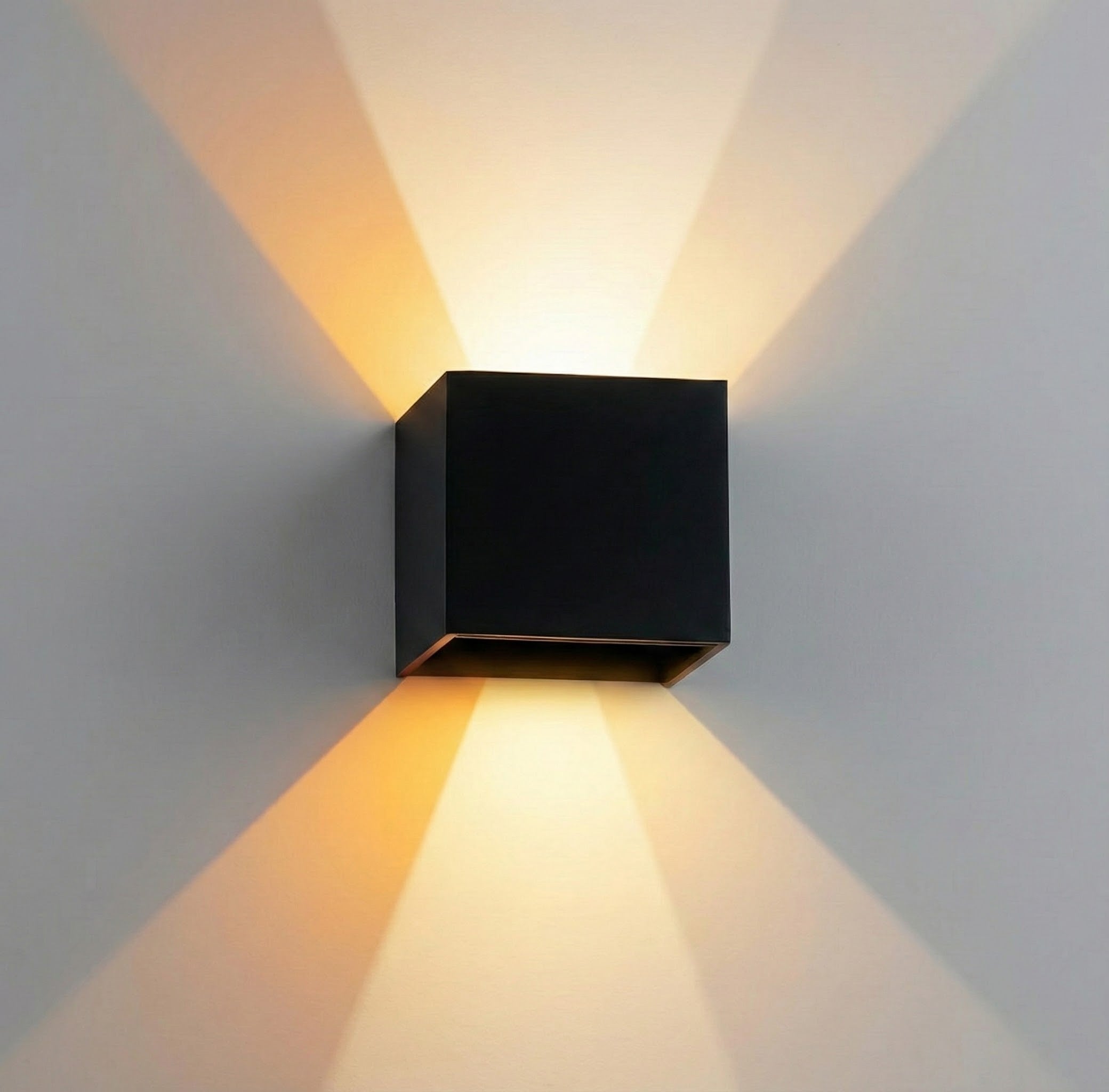 LED Wandlamp | Kubus | Binnen/buiten | DIMBAAR | Zwart | Lichtkleur instelbaar | Incl. Lichtbron | 6W.