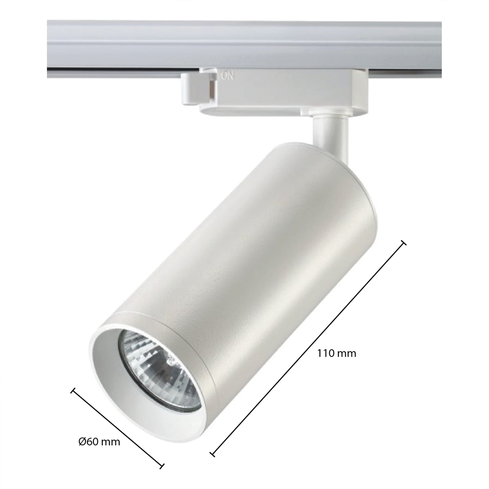 LED Railspot voor GU10 spot | 3-fase | Wit
