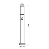 LED staande buitenlamp met sensor E27 fitting - afmetingen