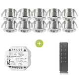 Bundel | LED Veranda inbouwspot | Ø31mm | 1.5 W | Dimbaar - Silver | 10 Stuks