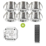 Bundel | LED Veranda inbouwspot | Ø31mm | 1.5 W | Dimbaar - Silver | 6 Stuks